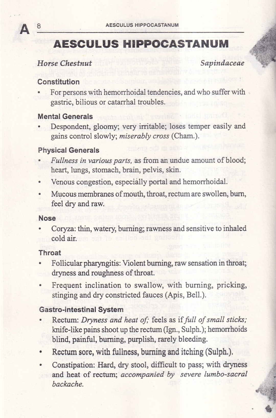 Allen's Keynotes Rearranged and Classified