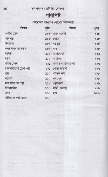 তুলনামুলক মেটিরিয়া মেডিকা