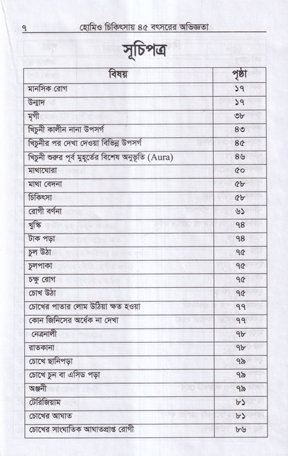 হোমিও চিকিৎসায় পঁয়তাল্লিশ বৎসর