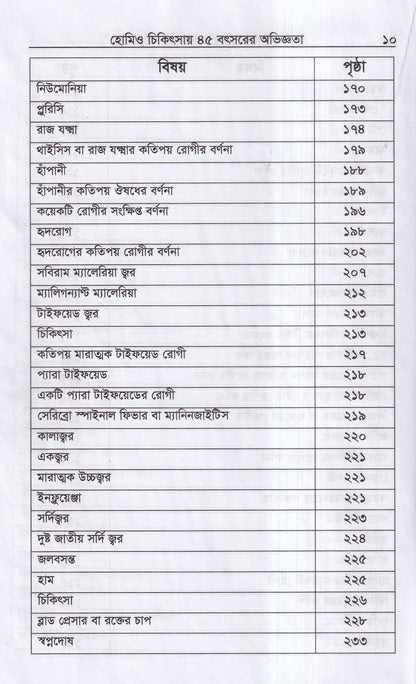 হোমিও চিকিৎসায় পঁয়তাল্লিশ বৎসর