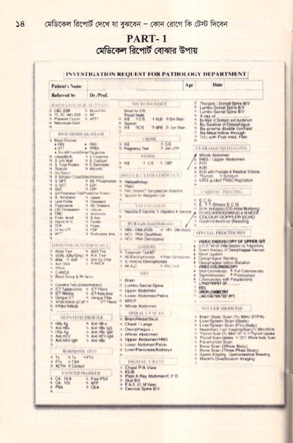 মেডিকেল রিপোর্ট দেখে যা বুঝবেন কোন রোগে কি টেস্ট দিবেন
