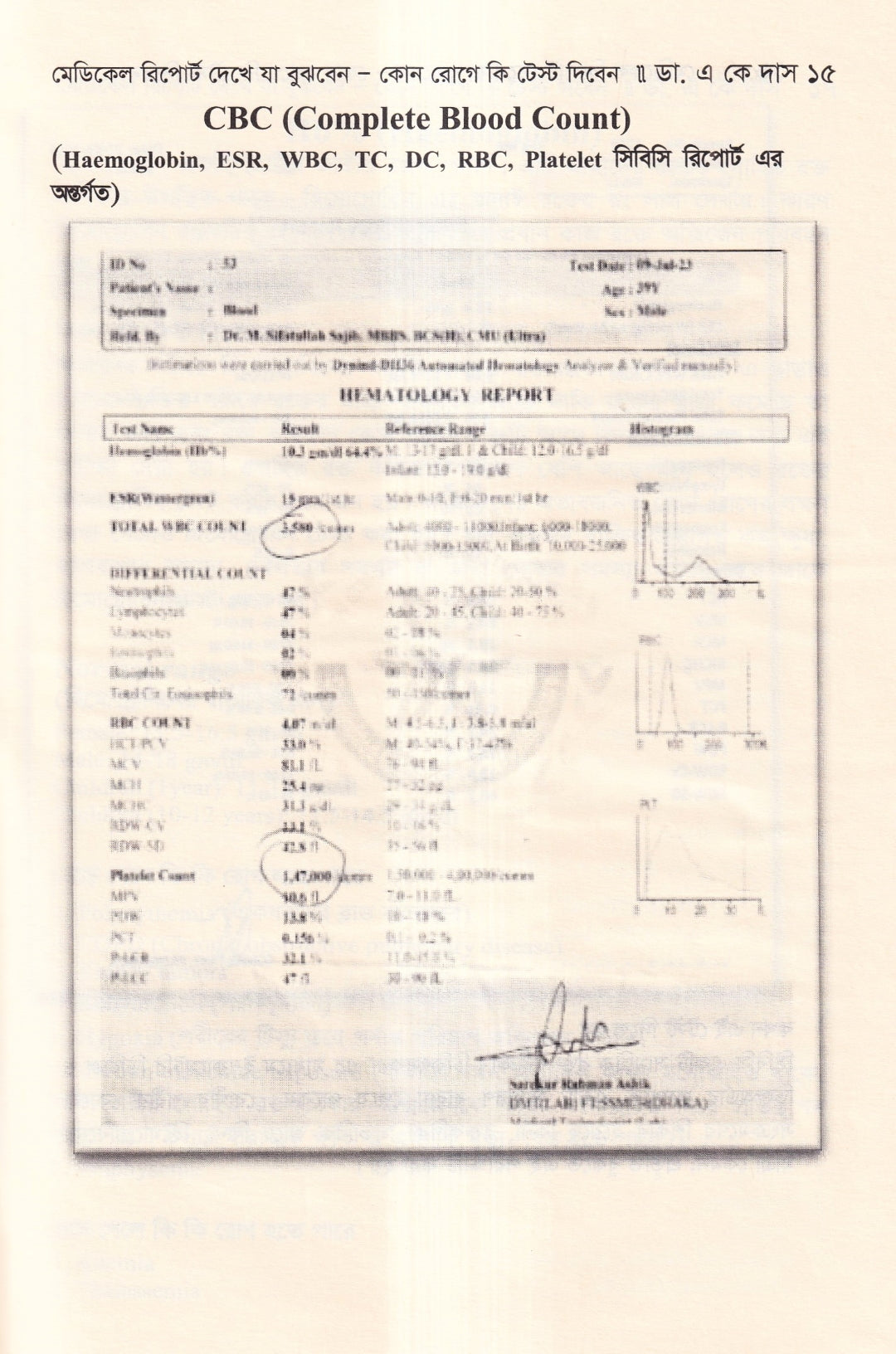 মেডিকেল রিপোর্ট দেখে যা বুঝবেন কোন রোগে কি টেস্ট দিবেন
