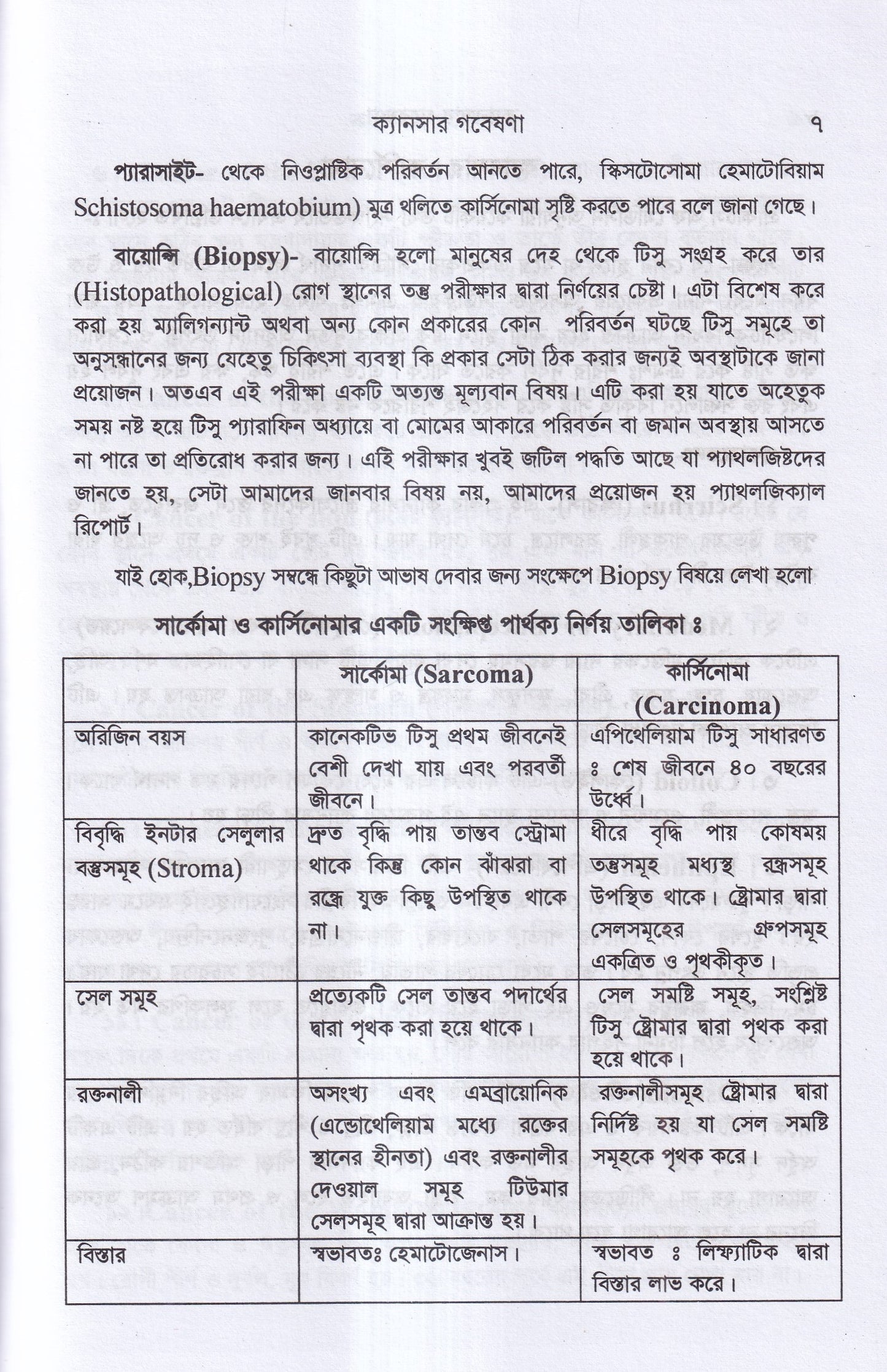 ক্যানসার গবেষণা (কারণ, প্রতিরোধ ও চিকিৎসা)