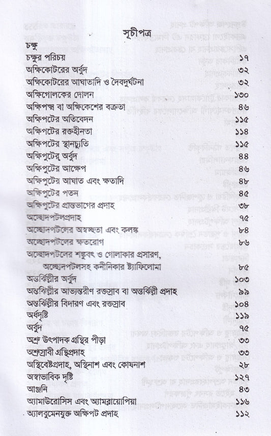 চক্ষু, কর্ণ নাসিক্য ও মুখগহ্বরের যন্ত্রসমূহের পীড়া ও তাহার চিকিৎসা