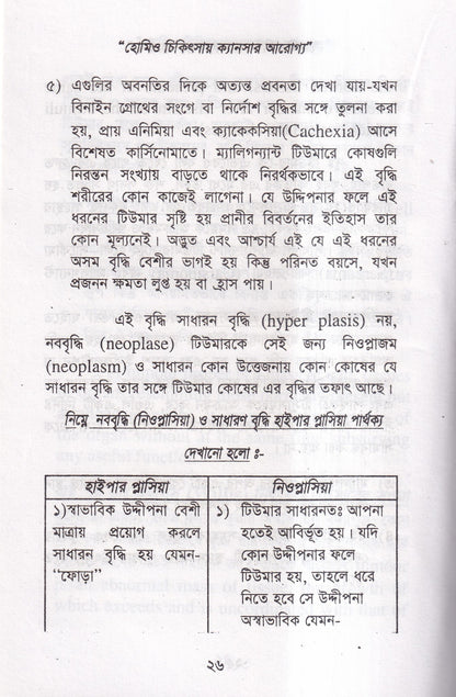 হোমিও চিকিৎসায় ক্যানসার আরোগ্য