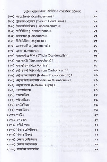 হোমিওপ্যাথিক ঔষধ পরিচিতি ও স্পেসিফিক চিকিৎসা