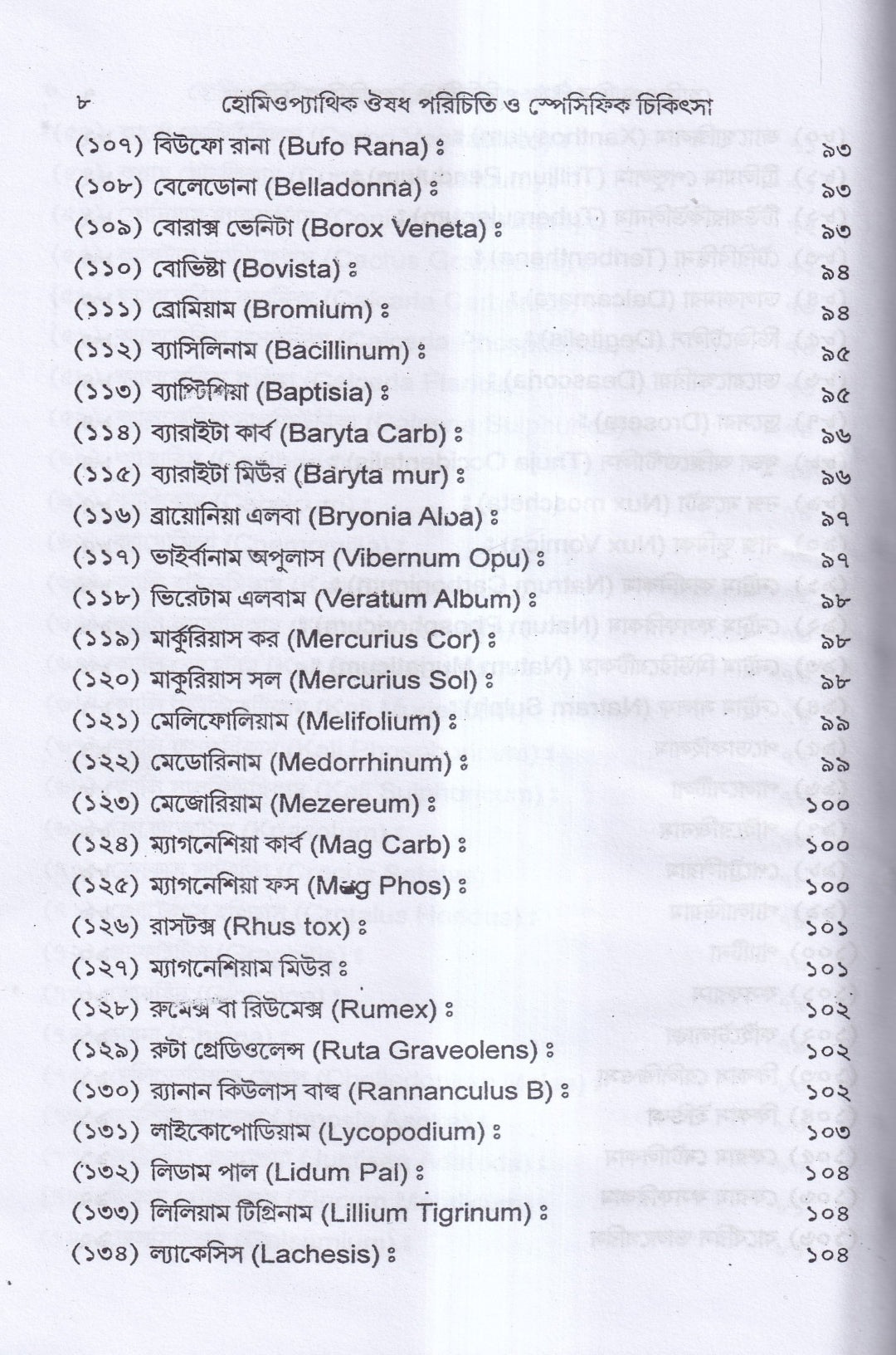 হোমিওপ্যাথিক ঔষধ পরিচিতি ও স্পেসিফিক চিকিৎসা