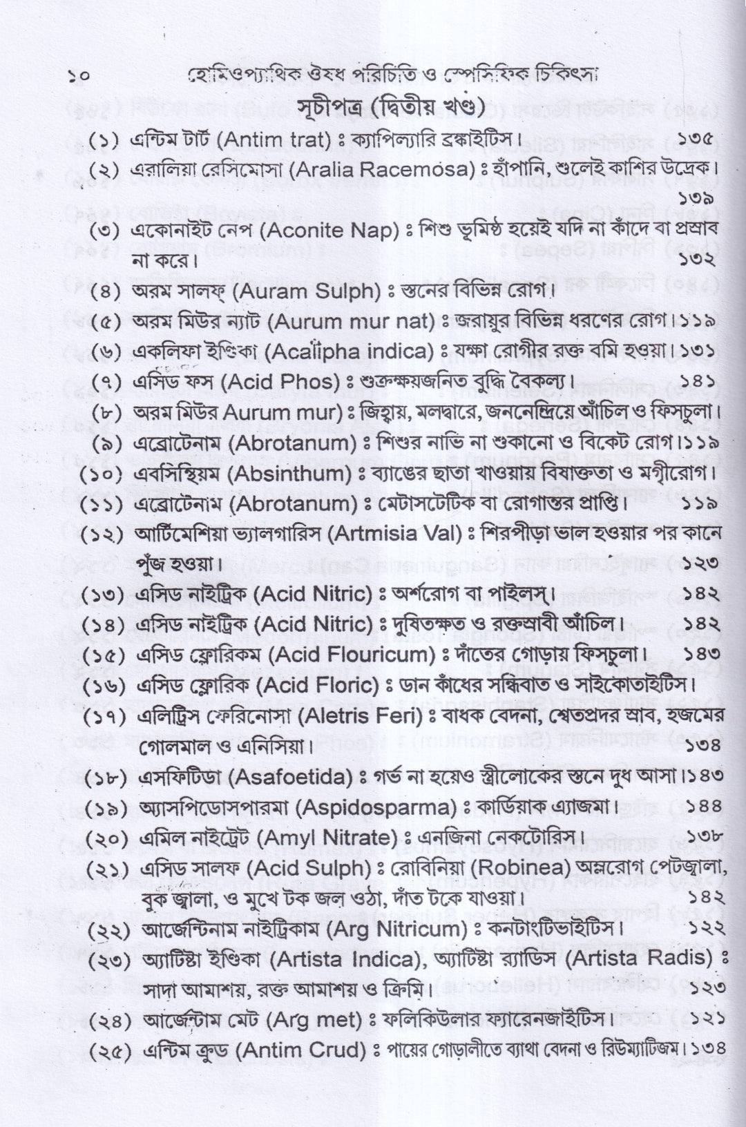 হোমিওপ্যাথিক ঔষধ পরিচিতি ও স্পেসিফিক চিকিৎসা