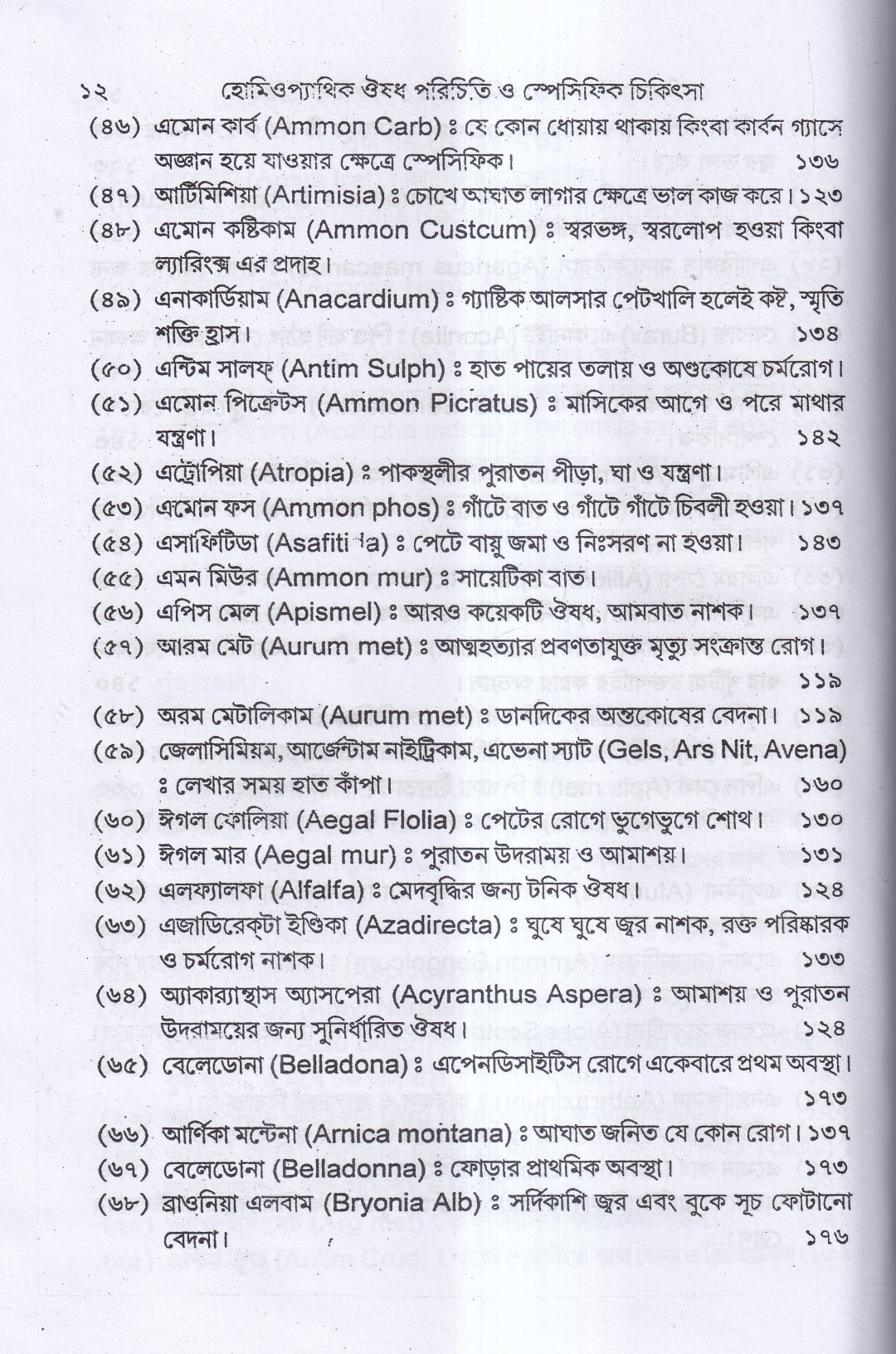 হোমিওপ্যাথিক ঔষধ পরিচিতি ও স্পেসিফিক চিকিৎসা