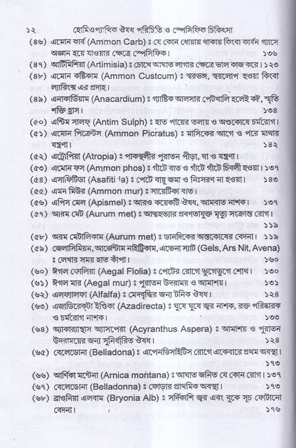 হোমিওপ্যাথিক ঔষধ পরিচিতি ও স্পেসিফিক চিকিৎসা