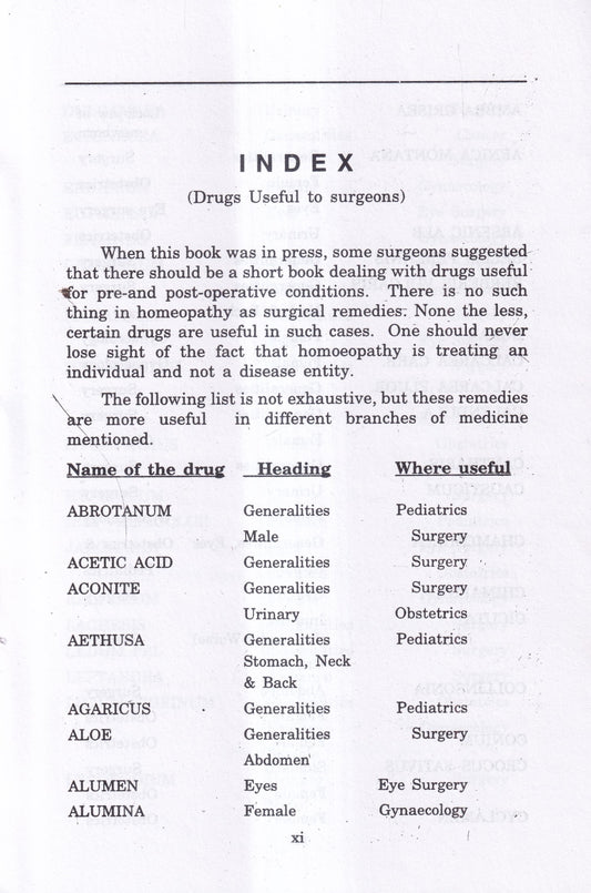 Materia Medica of Homoeopathic Medicines