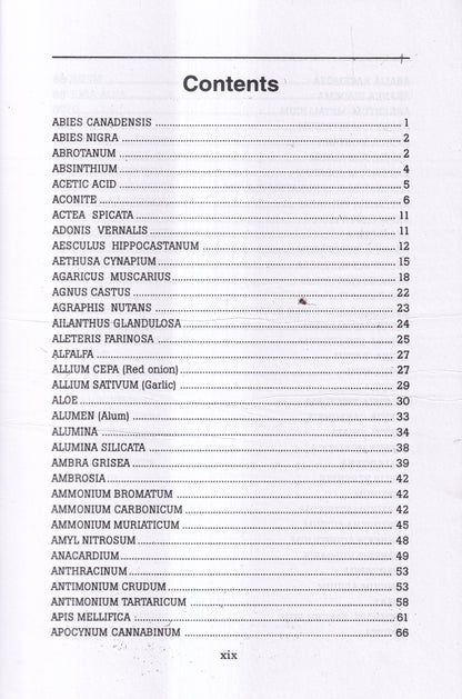 Materia Medica of Homoeopathic Medicines