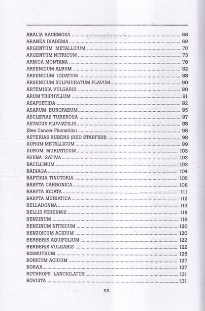 Materia Medica of Homoeopathic Medicines