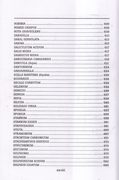 Materia Medica of Homoeopathic Medicines