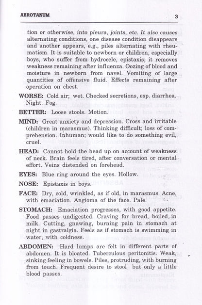 Materia Medica of Homoeopathic Medicines