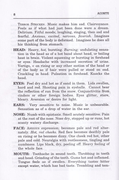 Materia Medica of Homoeopathic Medicines