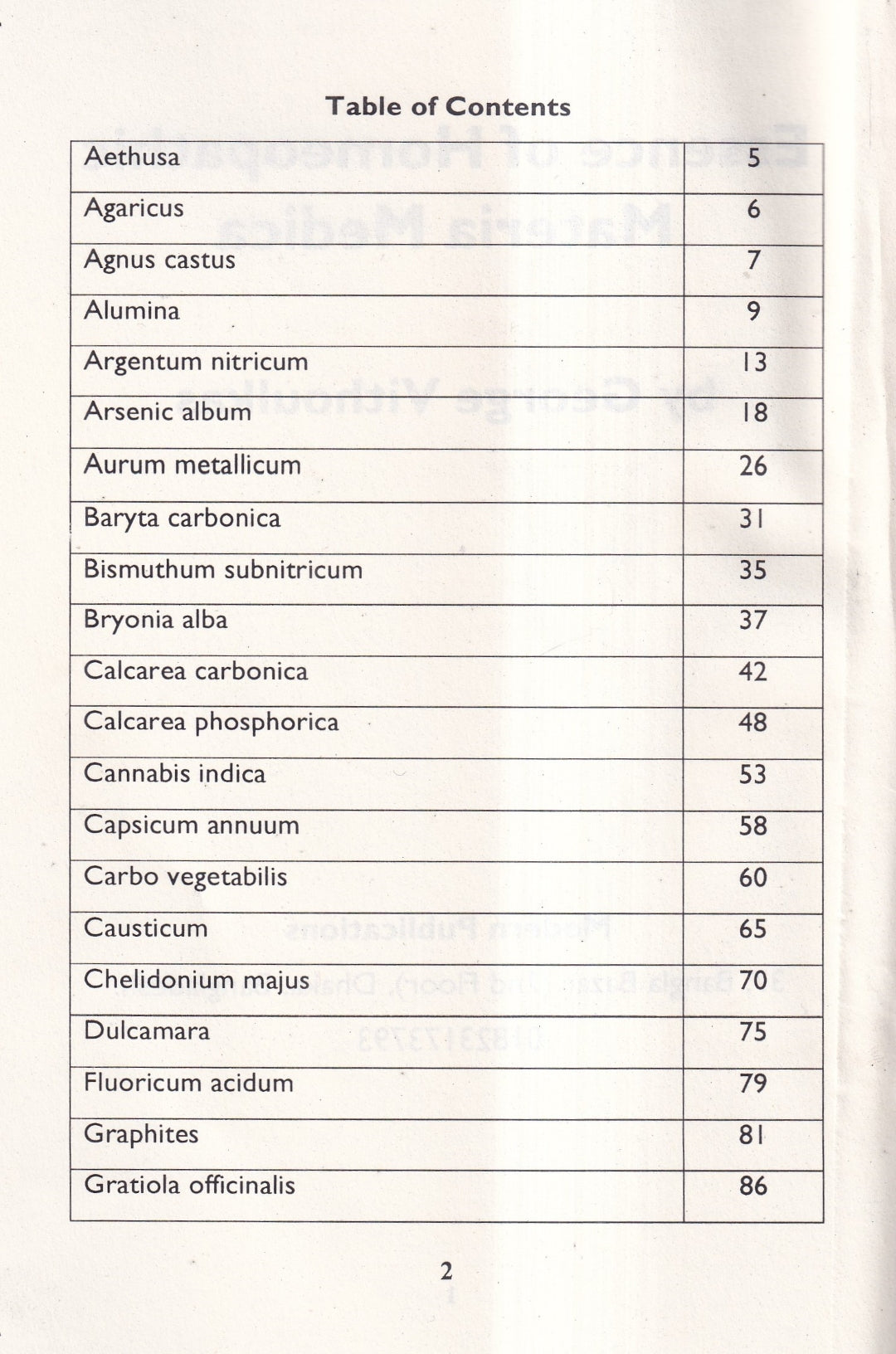 Essence of MATERIA MEDICA