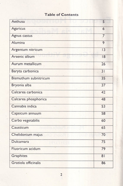 Essence of MATERIA MEDICA