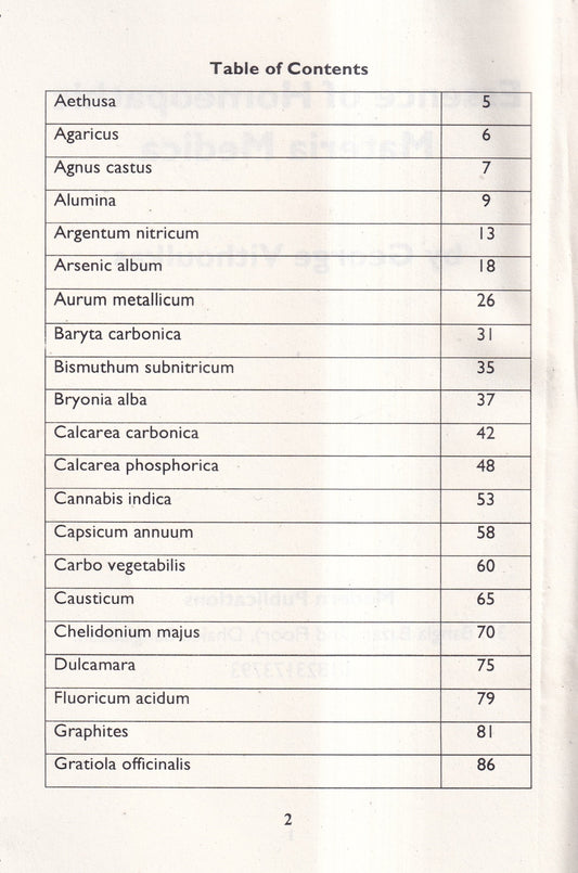 Essence of MATERIA MEDICA