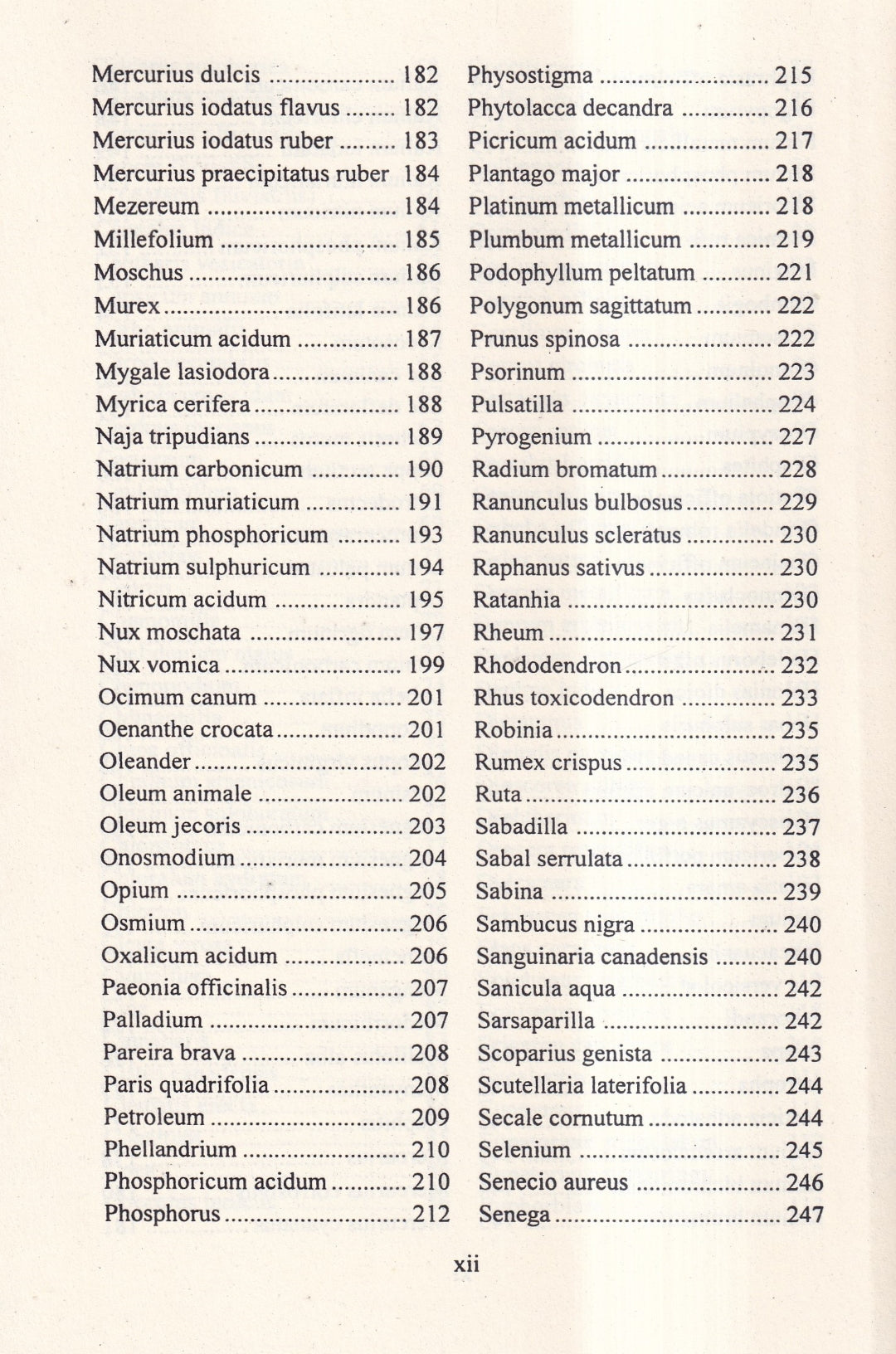 A Synoptic Key of the Materia Medica
