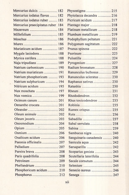 A Synoptic Key of the Materia Medica