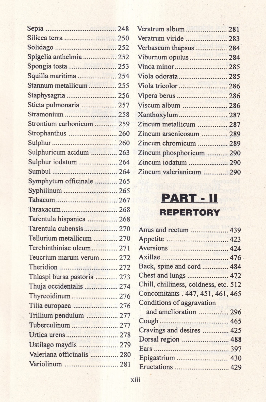 A Synoptic Key of the Materia Medica