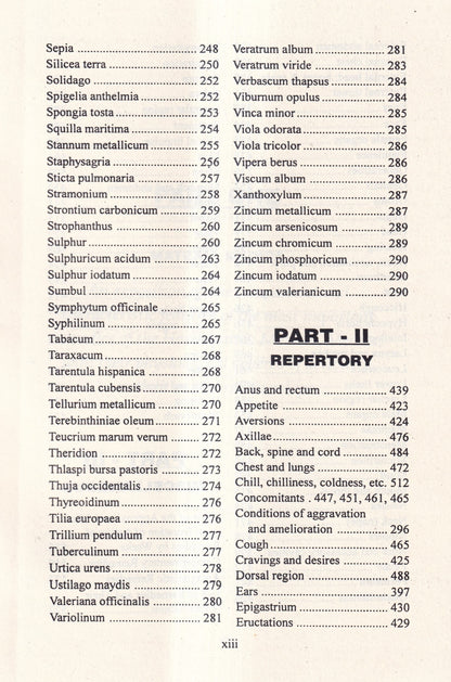 A Synoptic Key of the Materia Medica