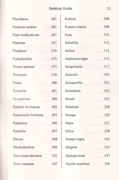 DESKTOP GUIDE TO KEYNOTES AND CONFIRMATORY SYMPTOMS