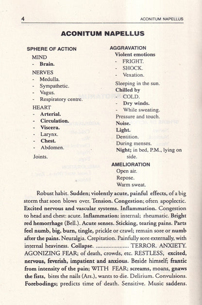 A Synoptic Key of the Materia Medica