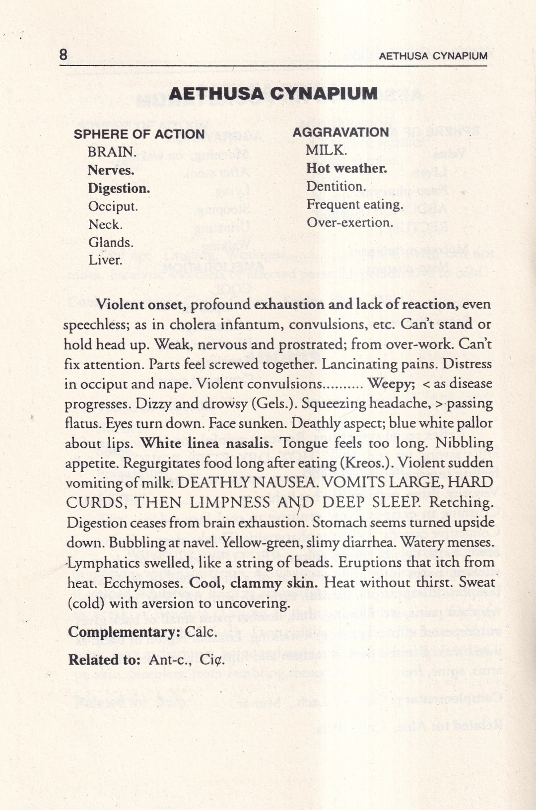 A Synoptic Key of the Materia Medica