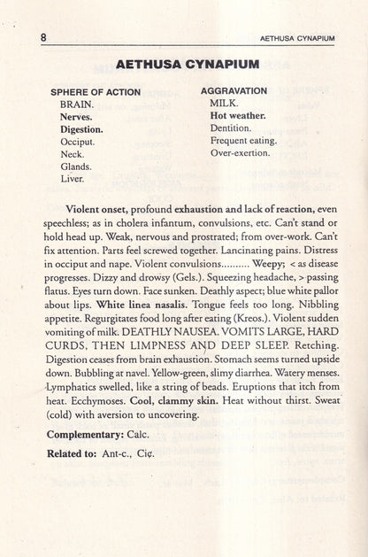 A Synoptic Key of the Materia Medica