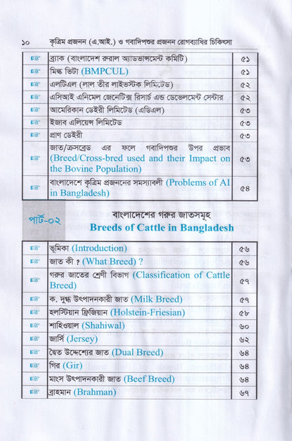 কৃত্রিম প্রজনন ( এ.আই) ও গবাদিপশুর প্রজনন রোগব্যাধির চিকিৎসা