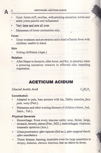 Allen's Keynotes Rearranged and Classified