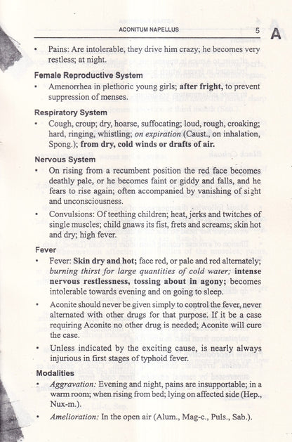 Allen's Keynotes Rearranged and Classified