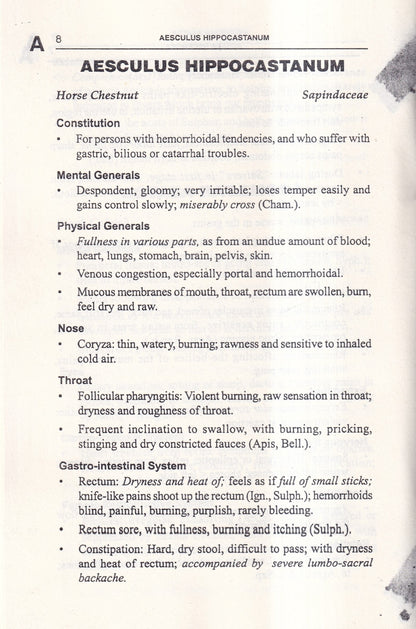 Allen's Keynotes Rearranged and Classified