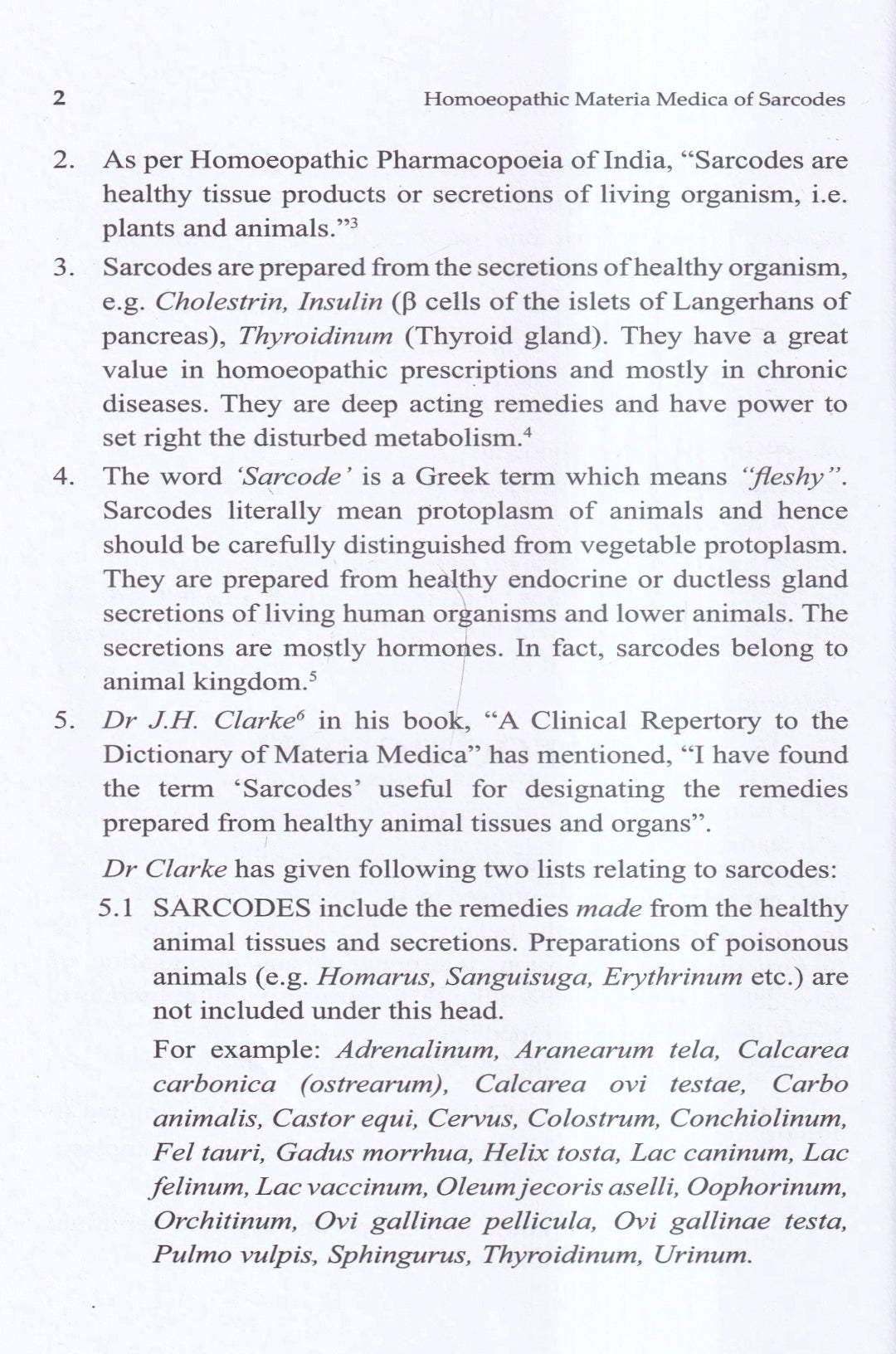 HOMOEOPATHIC Materia Medica SARCODES