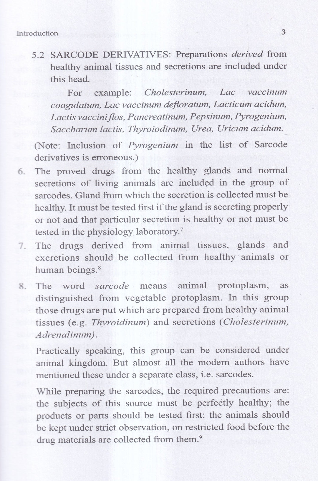 HOMOEOPATHIC Materia Medica SARCODES