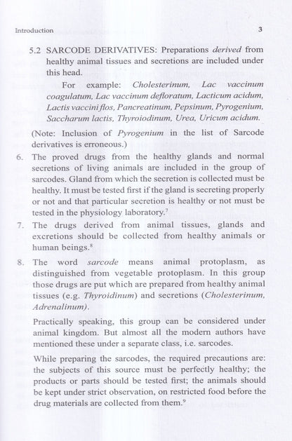 HOMOEOPATHIC Materia Medica SARCODES