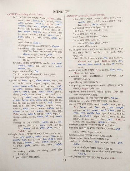 হোমিওপ্যাথিক রেপার্টরী ( বাংলা ও ইংরেজী একত্রে )
