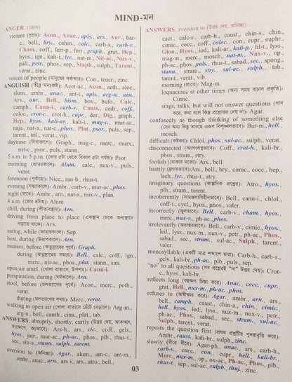 হোমিওপ্যাথিক রেপার্টরী ( বাংলা ও ইংরেজী একত্রে )