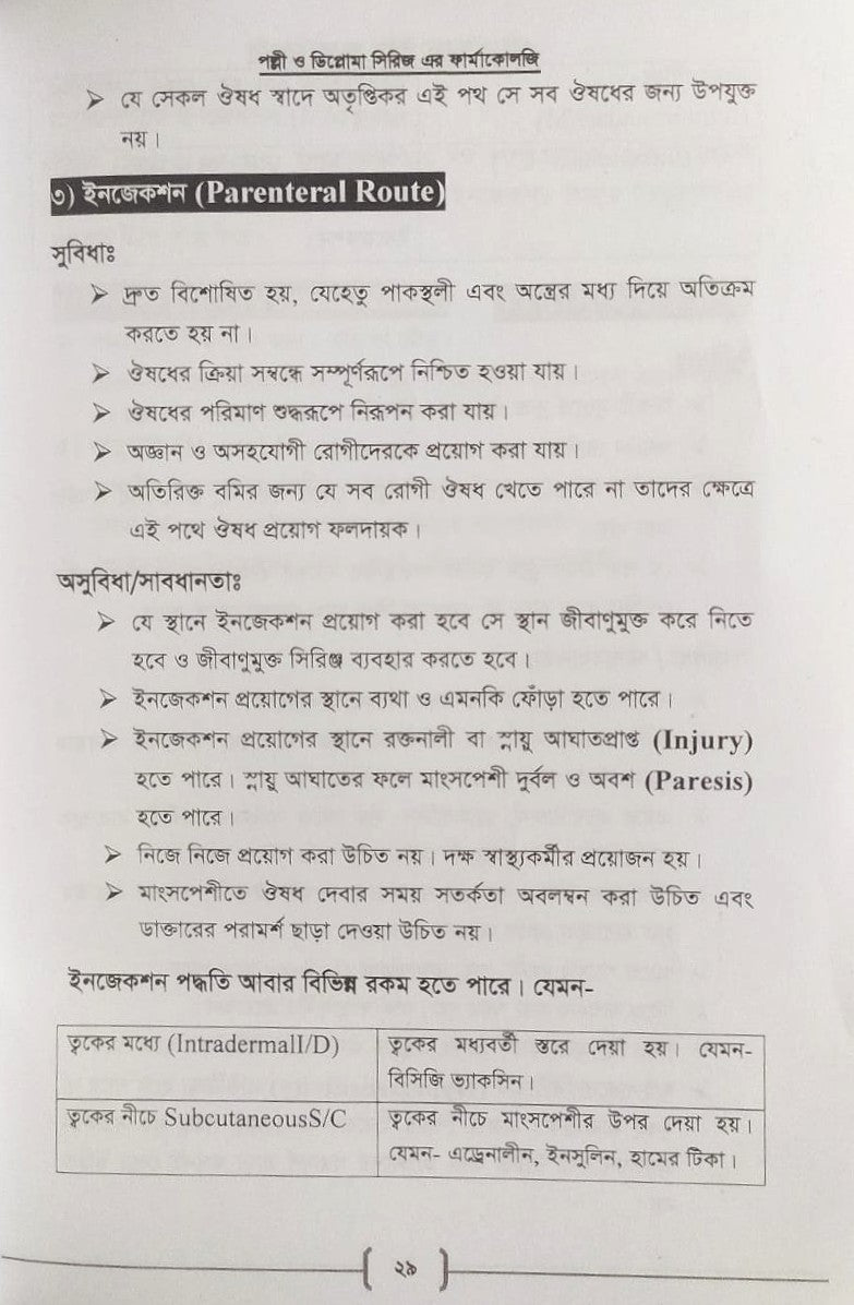 পল্লী ও ডিপ্লোমা ফার্মাকোলজি