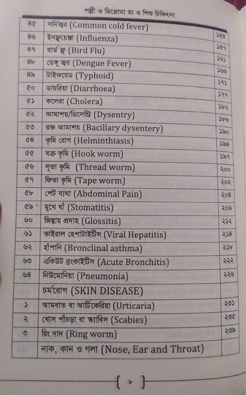 পল্লী ও ডিপ্লোমা মা ও শিশু চিকিৎসা