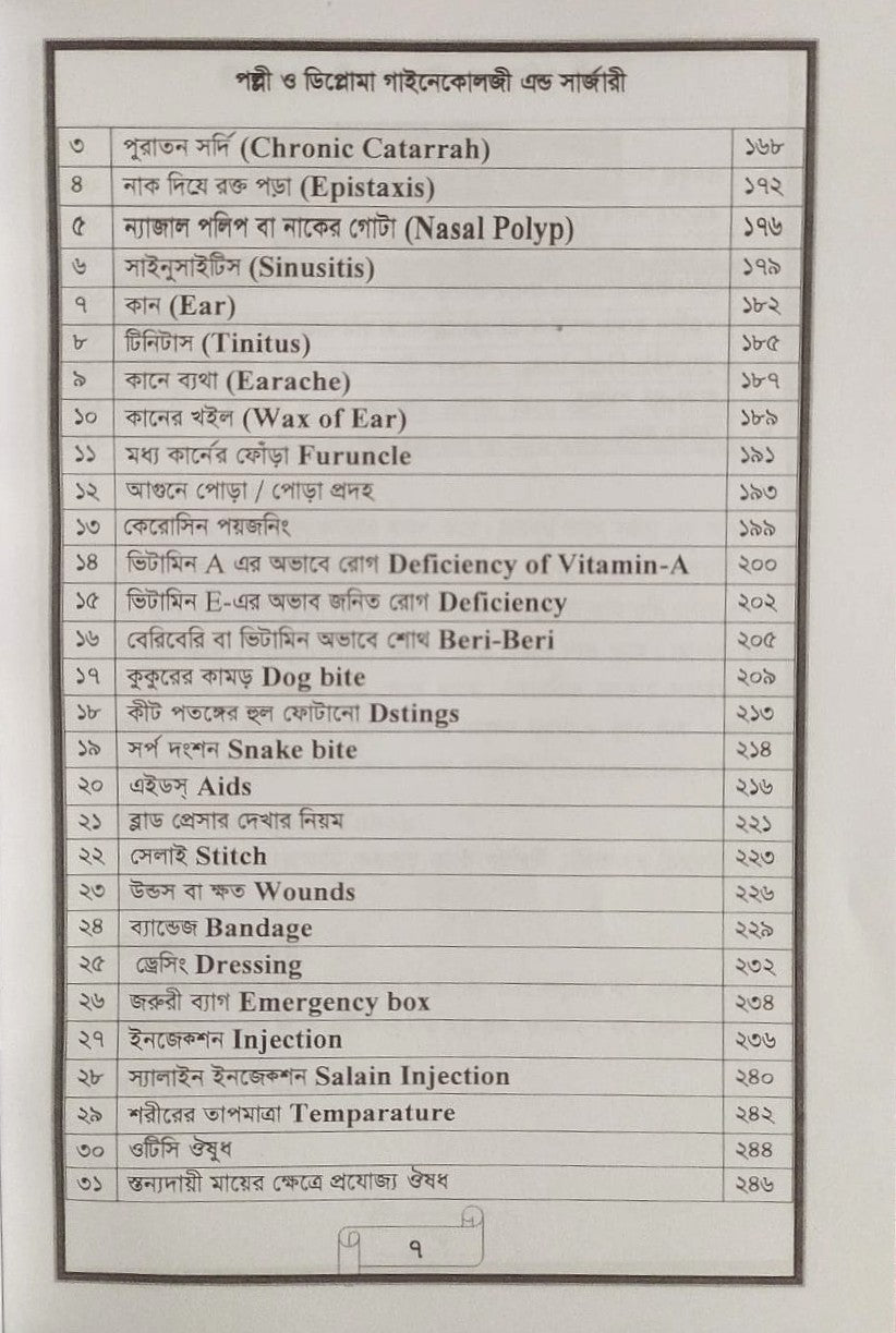 পল্লী ও ডিপ্লোমা গাইনেকোলজী এন্ড সার্জারী