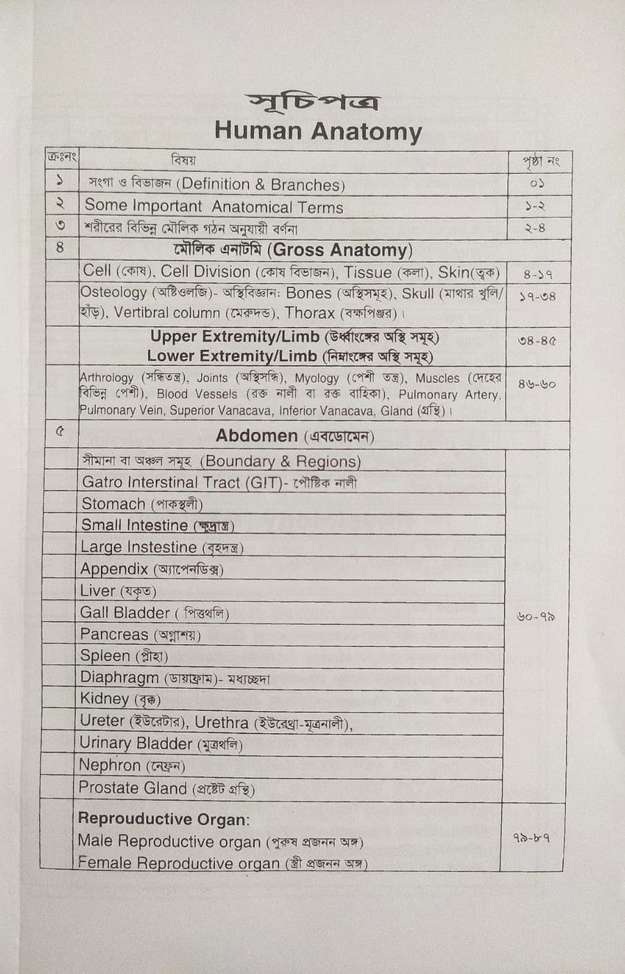 পল্লী ও ডিপ্লোমা এনাটমী এন্ড ফিজিওলজি