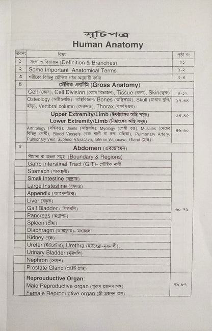 পল্লী ও ডিপ্লোমা এনাটমী এন্ড ফিজিওলজি