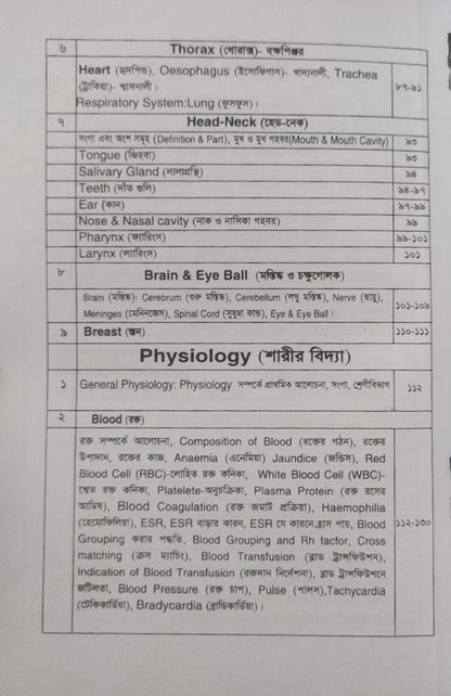 পল্লী ও ডিপ্লোমা এনাটমী এন্ড ফিজিওলজি