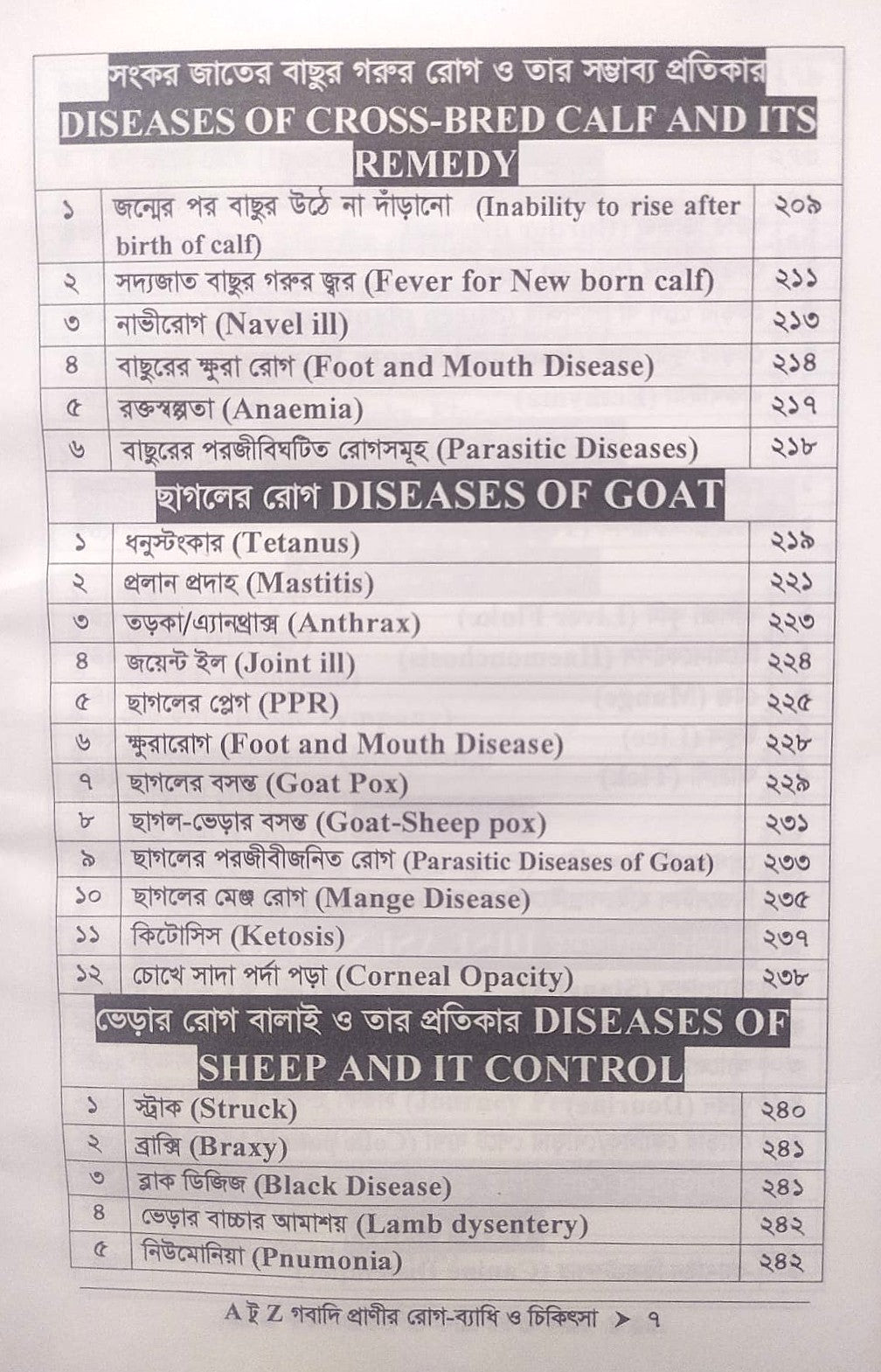 A টু Z গবাদি প্রাণীর রোগ-ব্যাধি ও চিকিৎসা