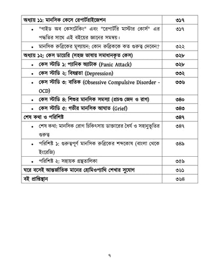 মাইন্ড রুব্রিক ও ঔষুধের বিশ্লেষণ